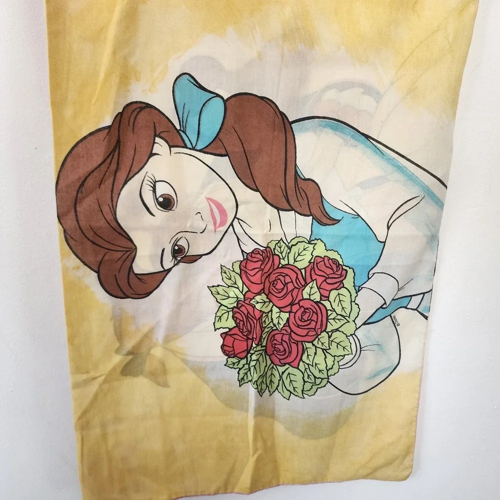 Vintage Beauty And The Beast Pillowcase 1990s 2 Sided